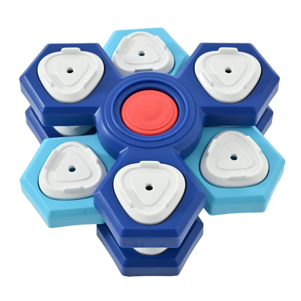 3-Layer Dog Treat Puzzle Toy, Blue, Carton of 12