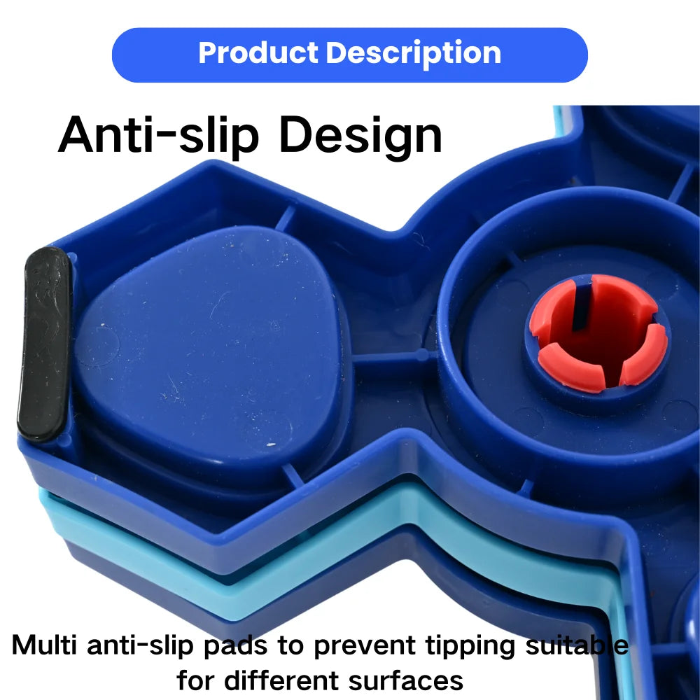 3-Layer Dog Treat Puzzle Toy, Blue, Carton of 12