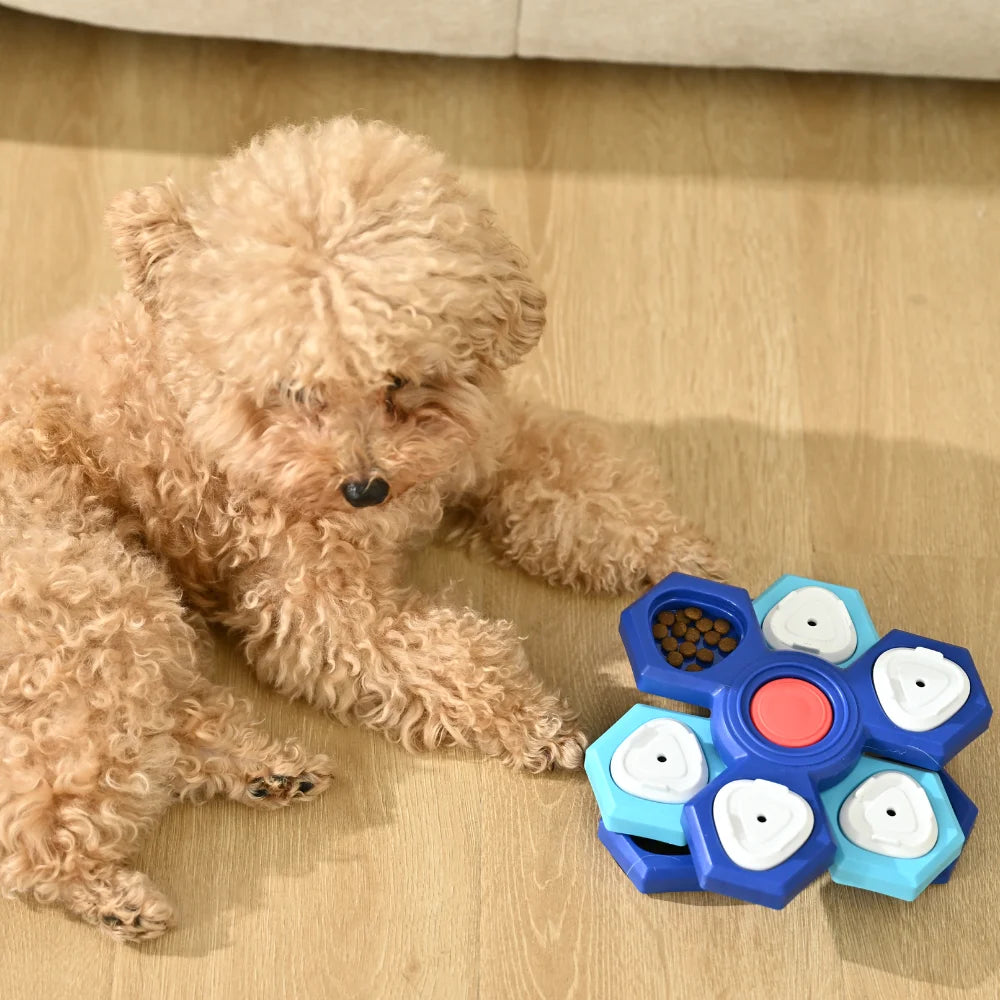 3-Layer Dog Treat Puzzle Toy, Blue, Carton of 12