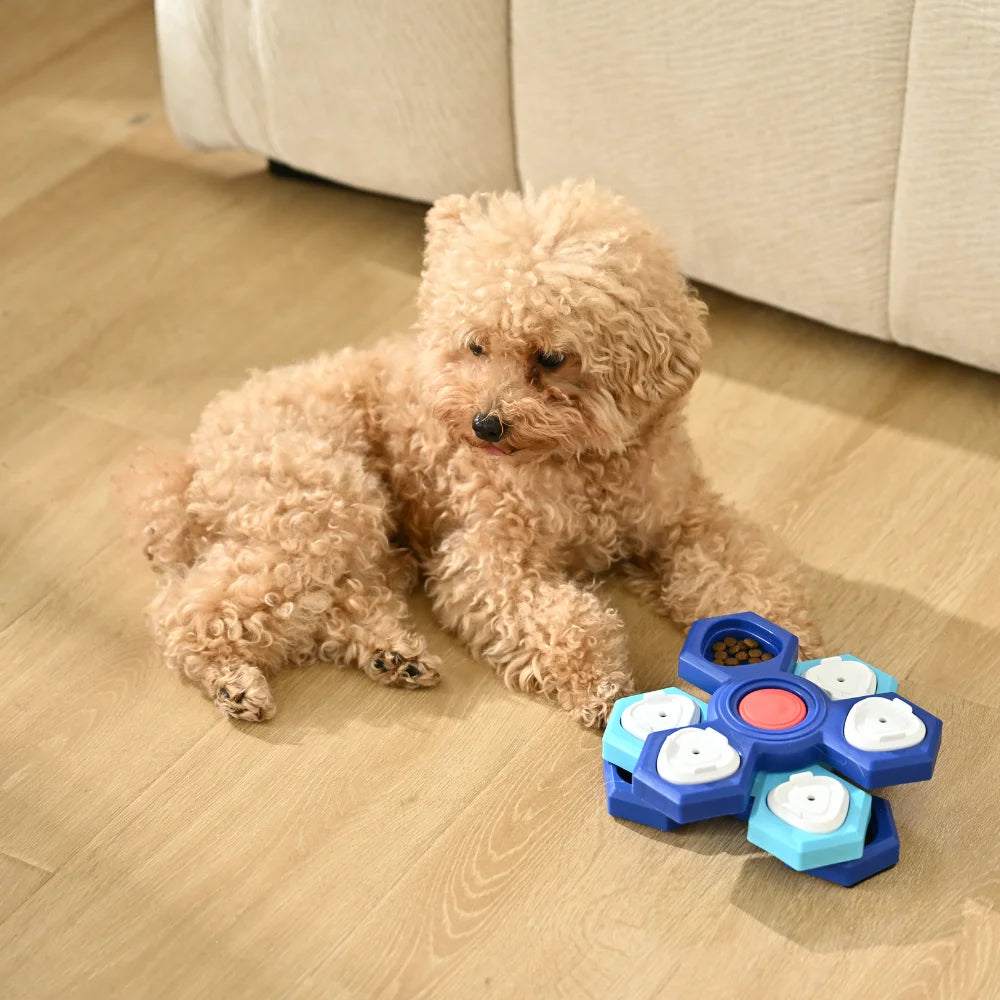 3-Layer Dog Treat Puzzle Toy, Blue, Carton of 12