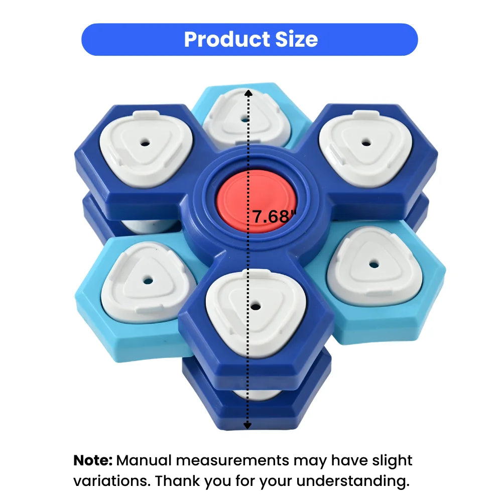 3-Layer Dog Treat Puzzle Toy, Blue, Carton of 12